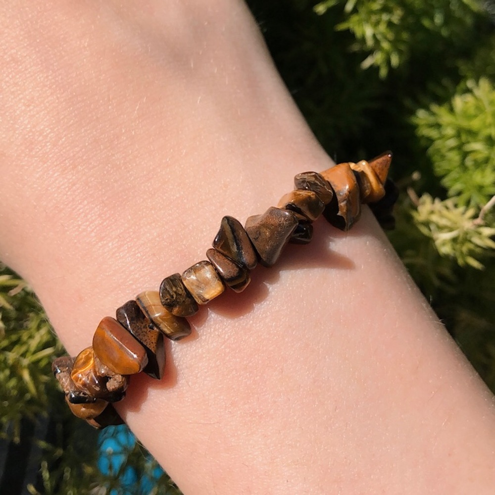 Tumbled Tigers Eye Crystal Healing Bracel…